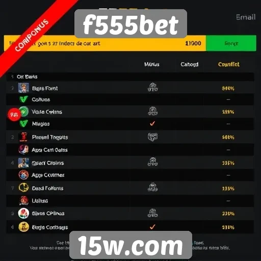 Comparativo de bônus e promoções do f555bet
